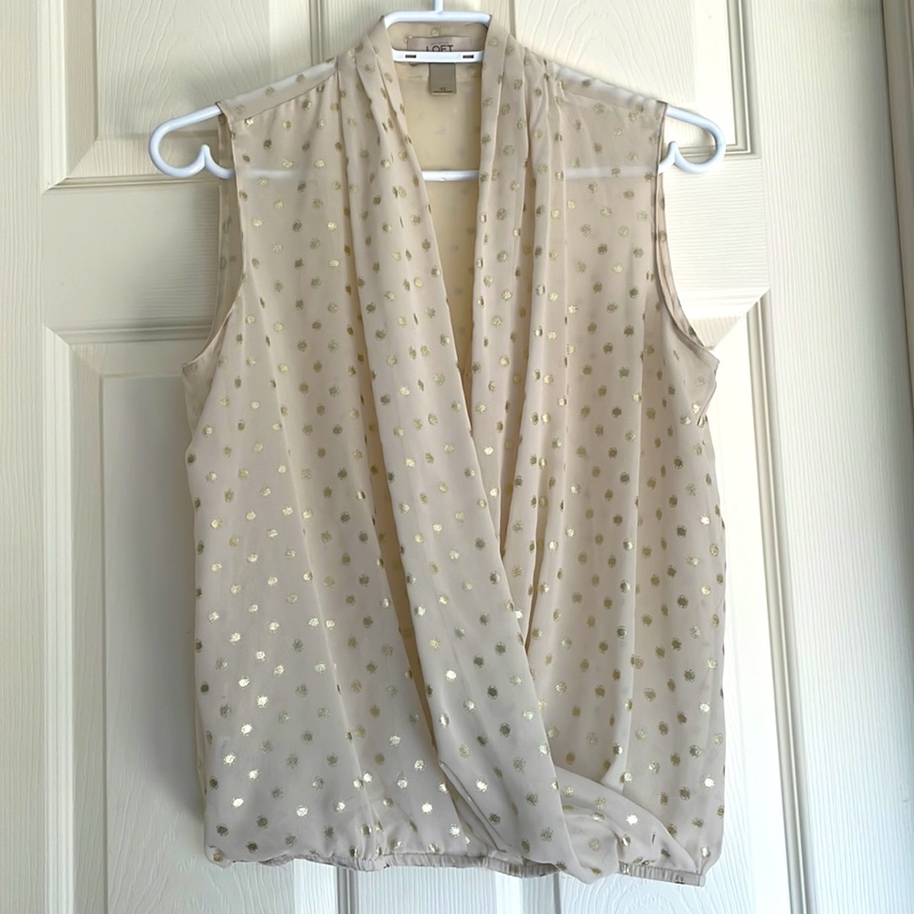 Ann Taylor Loft Sheer Sleeveless blouse XS